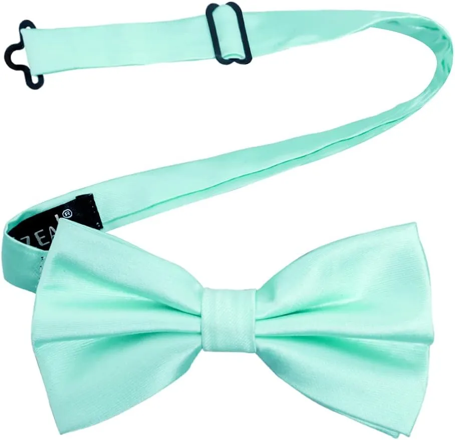 Alizeal Pre-tied Adjustable Bow Tie for Men Formal Solid Tuxedo Bow Tie
