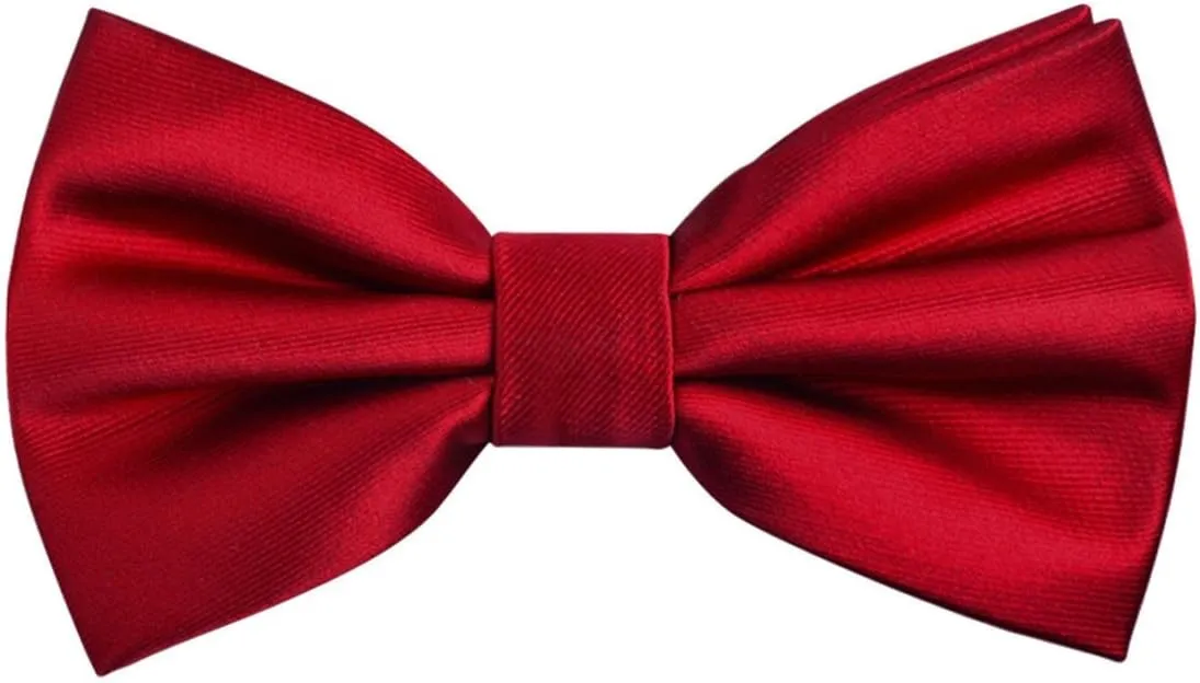 Alizeal Pre-tied Adjustable Bow Tie for Men Formal Solid Tuxedo Bow Tie