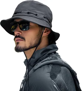 Clakllie Sun Hats for Women Men UV Protection Boonie Hats Summer Safari Jungle Hat Fishing Beach Hats UPF 50  Camping Hats