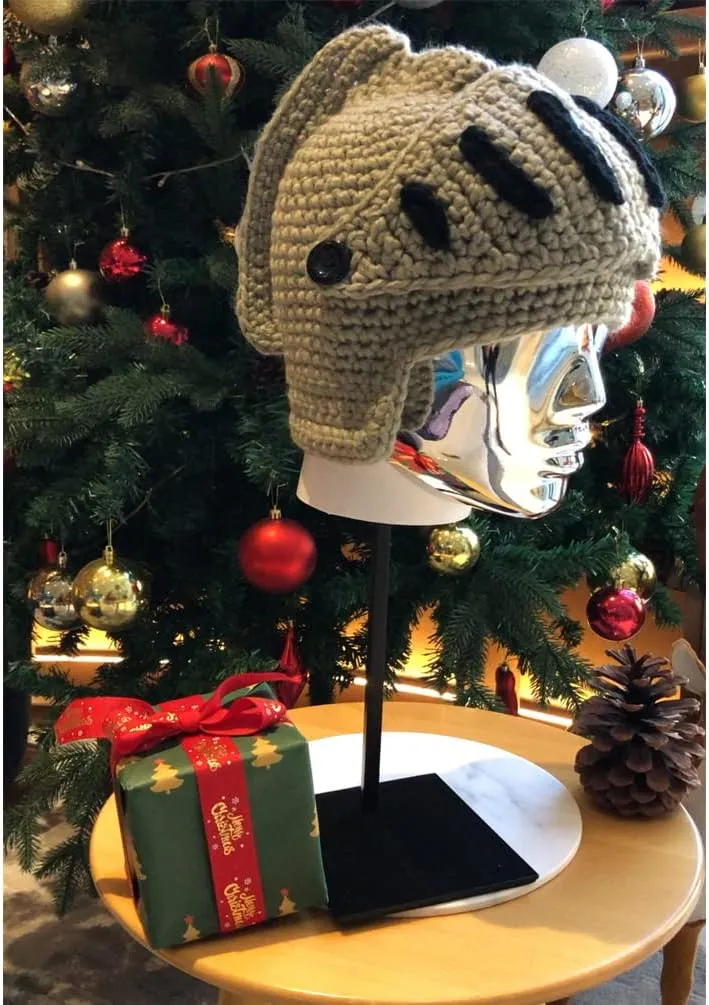 Creative Barbarian Knit Beard Hat Funny Knit Cap Wig Beanie Hats Beard Facemask