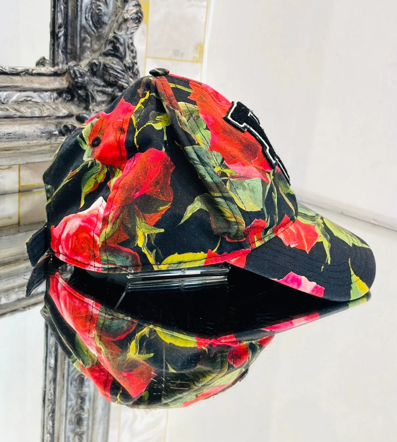 Dolce & Gabbana Floral Print 'DG' Logo Baseball Cap