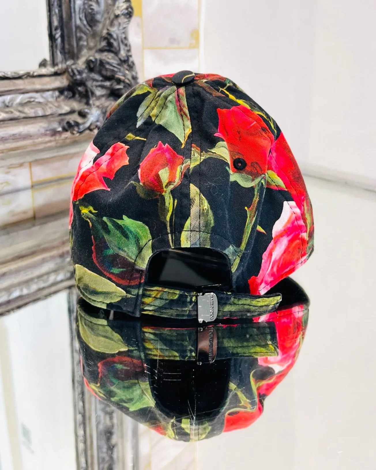 Dolce & Gabbana Floral Print 'DG' Logo Baseball Cap