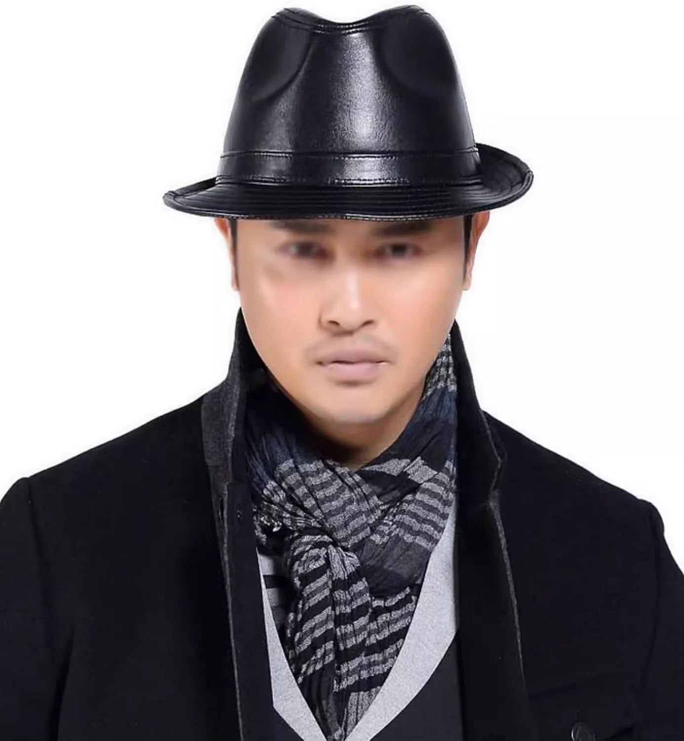 Fedora Classic Short Brim Beach Sun Hat Panama Cap for Men Women Leather Trilby Hat