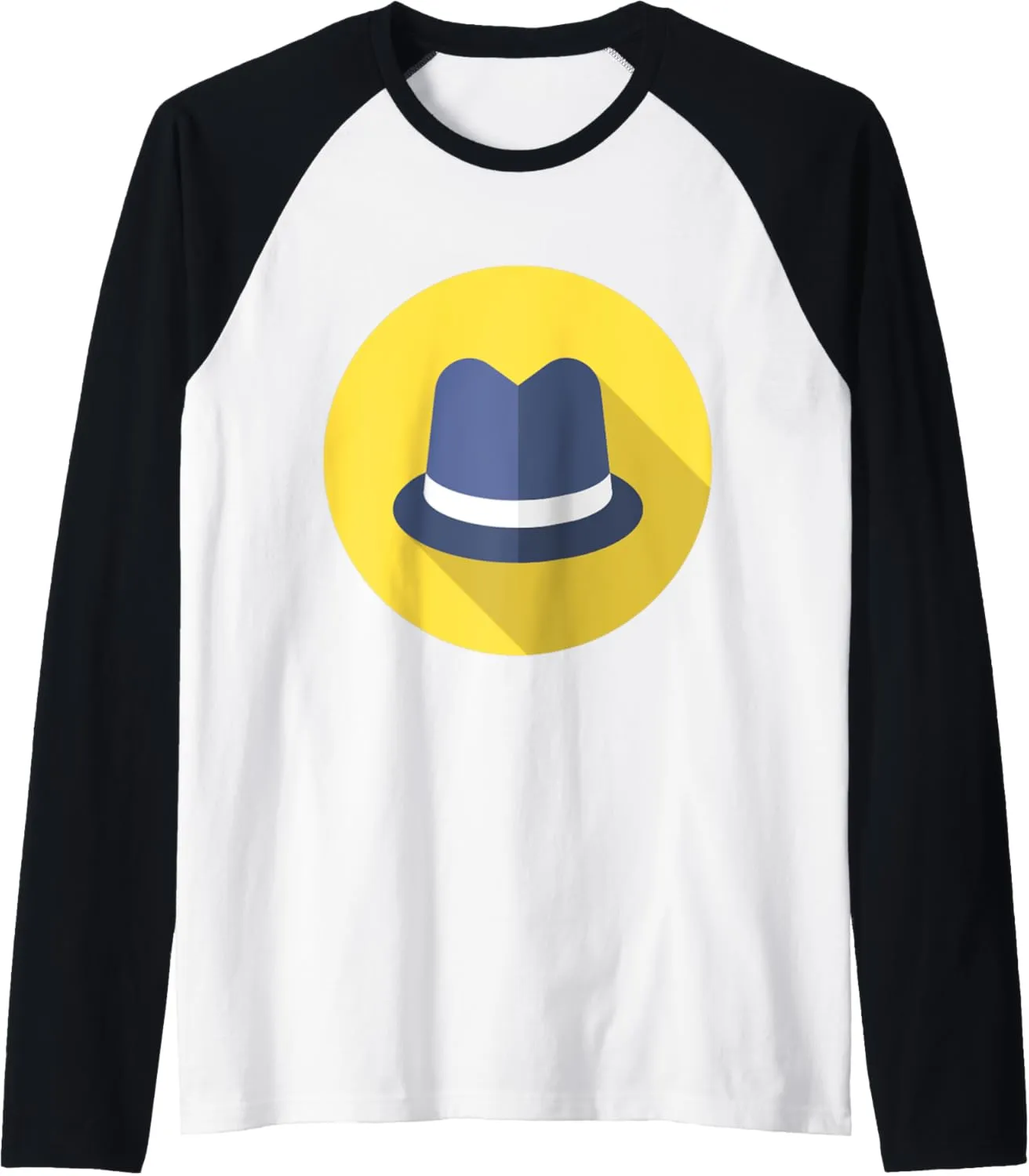 Fedora Hat Raglan Baseball Tee