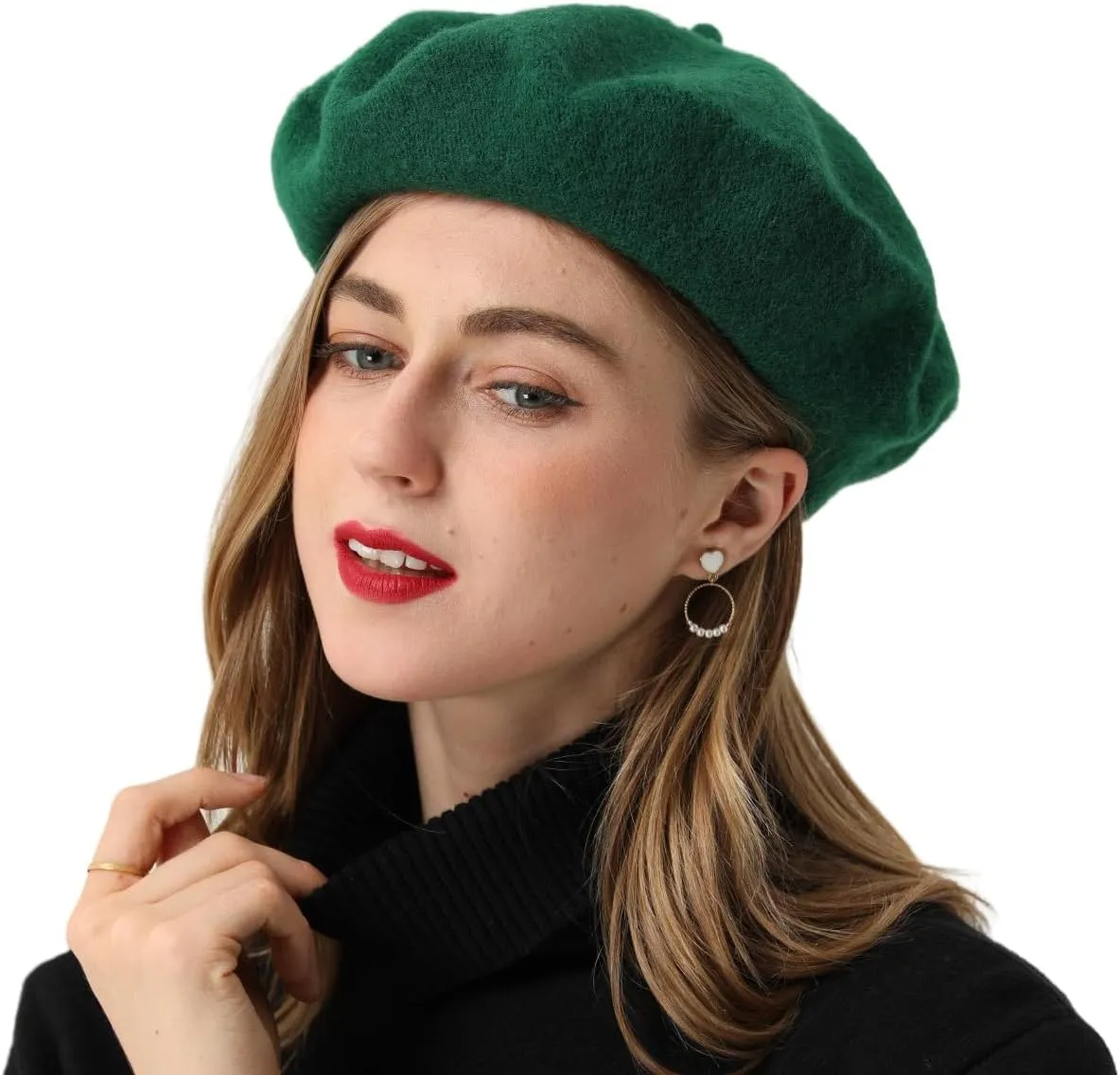 French Beret-Classic Wool Beret Solid Color Womens Beret Cap Hat
