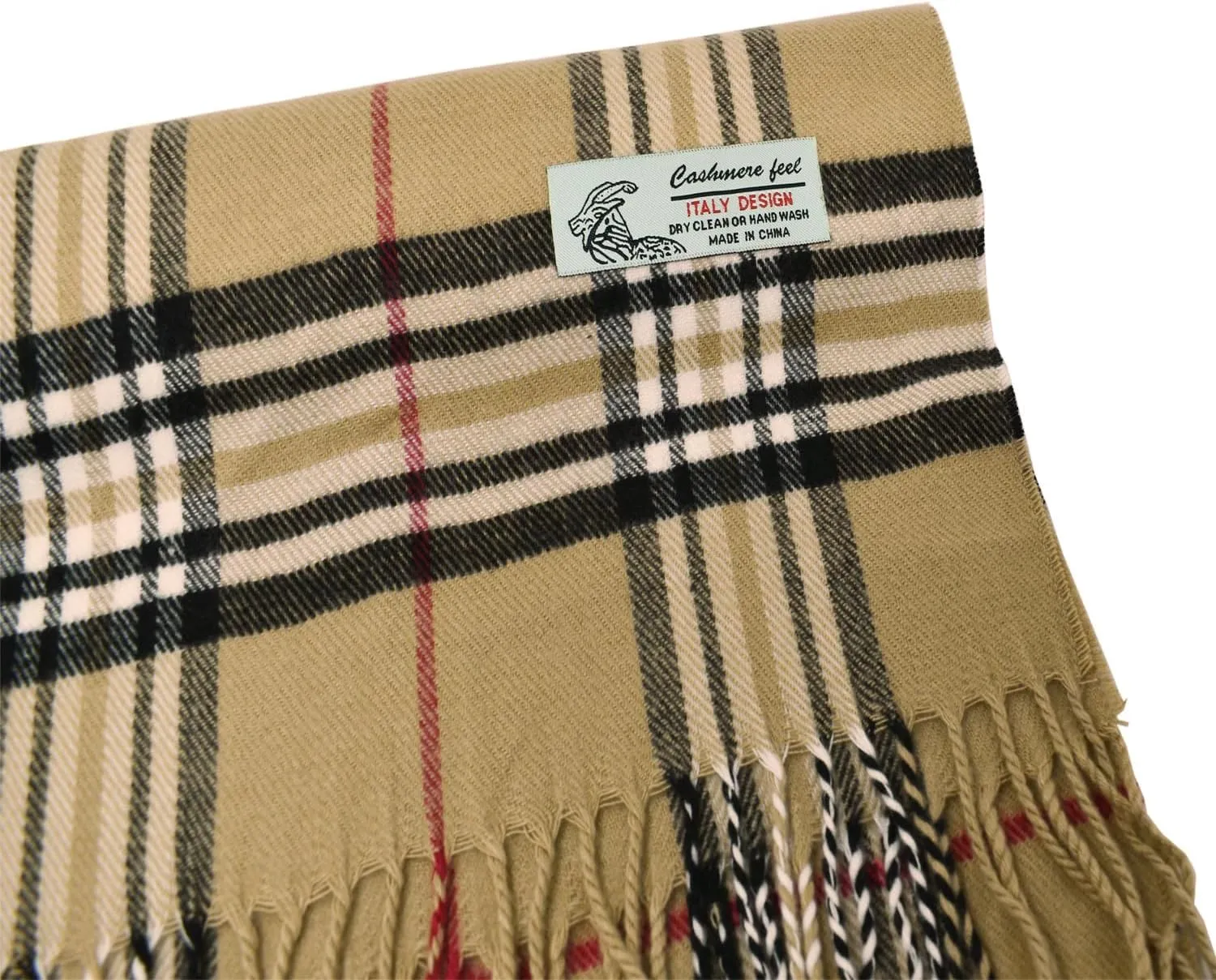 Glory Max Unisex Classic Tartan Plaid Winter Scarf Soft Cashmere Feel 72"x12"