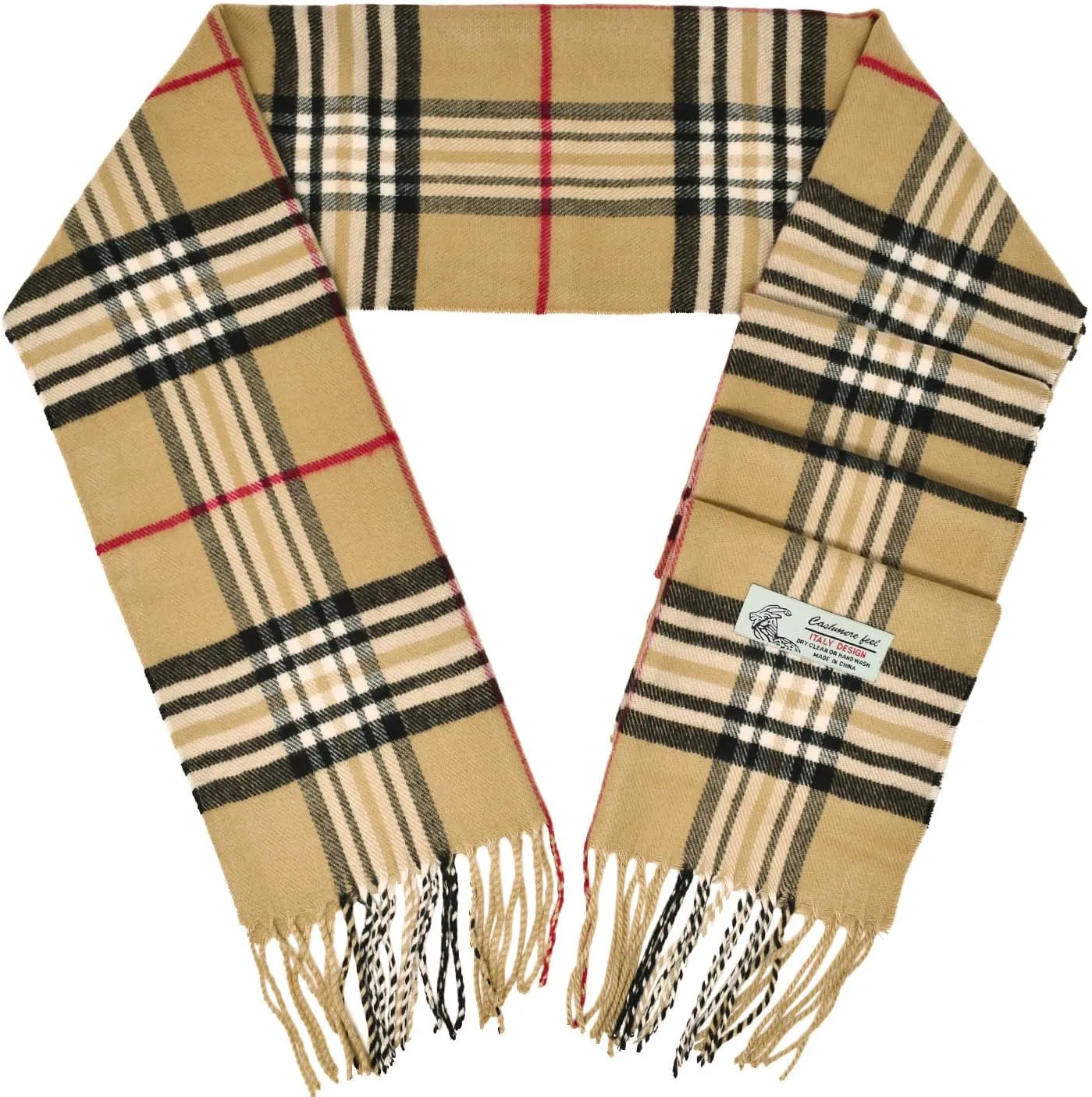 Glory Max Unisex Classic Tartan Plaid Winter Scarf Soft Cashmere Feel 72"x12"