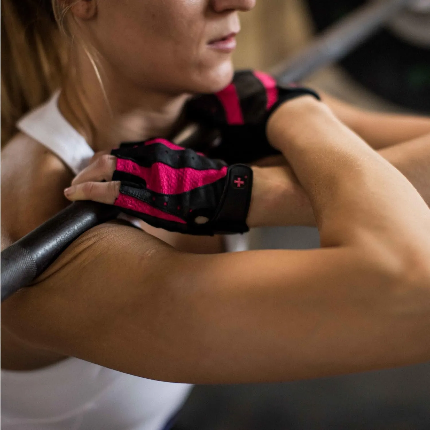 Harbinger Women's Pro Gloves with Vented Cushioned Leather Palm for Weightlifting, Training, Fitness, and Gym Workouts