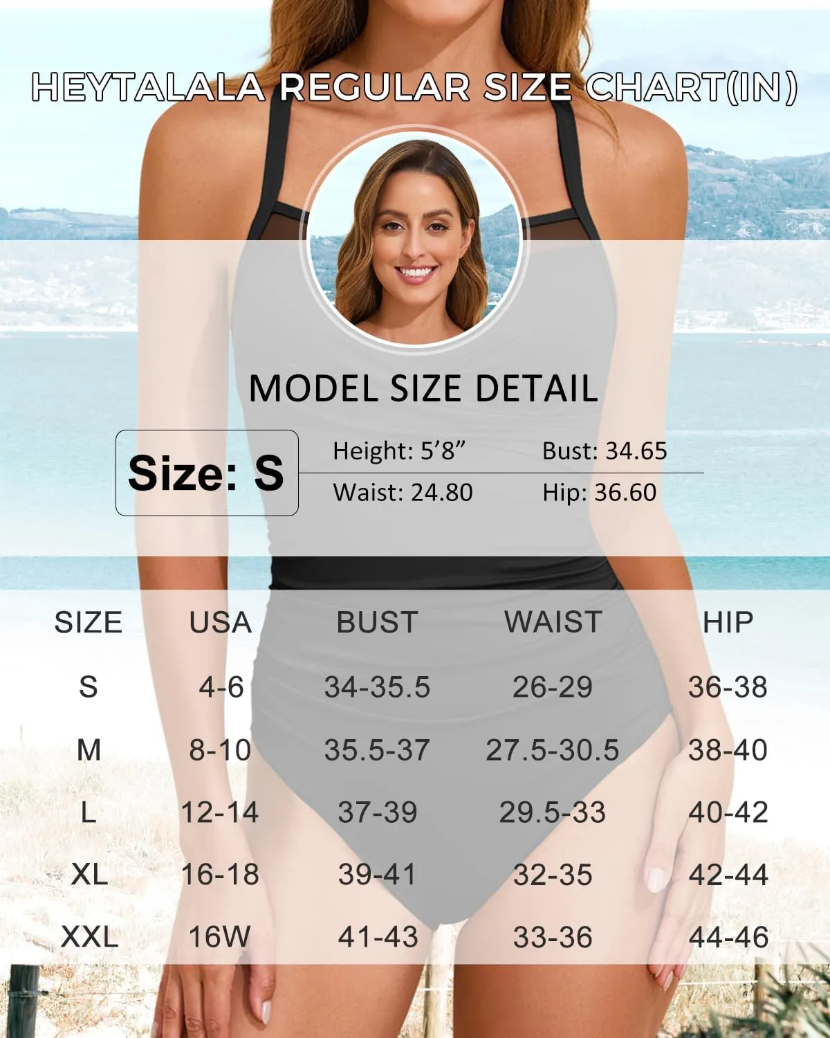 HEYTALALA Women's One Piece Swimsuit Tummy Control Bathing Suits Sexy Mesh Swim Suits Crisscross Back Modest 1 Piece Swimwear