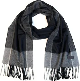 Hickey Freeman Patterned 100% Italian Cashmere Scarf for Men  Ultra-Soft Mens Winter Scarves, 66-Inches x 12-Inches
