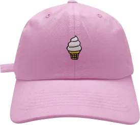 JPAK Ice Cream Cone Baseball Cap Embroidered Cotton Dad Hat - Cute