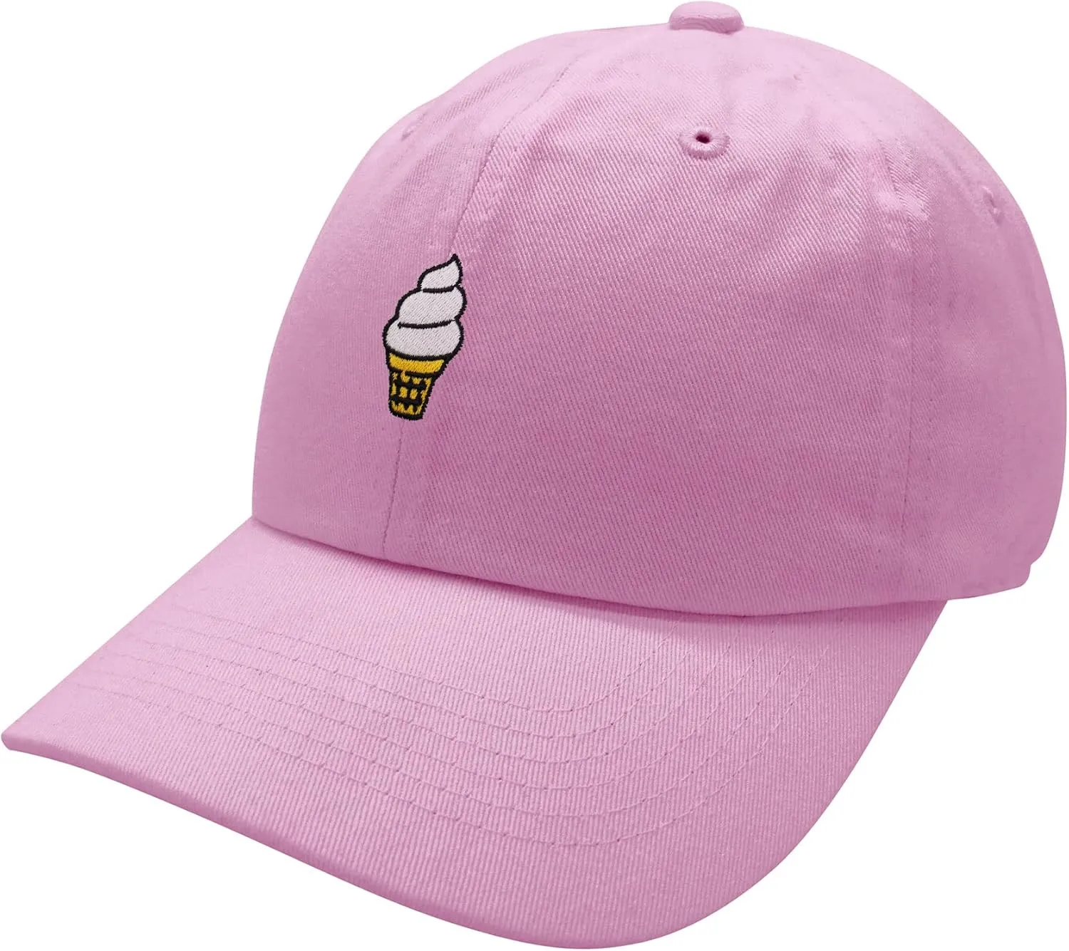 JPAK Ice Cream Cone Baseball Cap Embroidered Cotton Dad Hat - Cute
