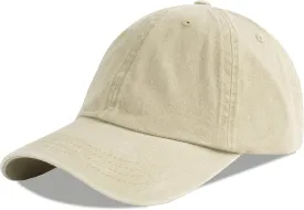 LANGZHEN Unisex Baseball Cap 100% Cotton Fits Men Women Washed Denim Adjustable Dad Hat
