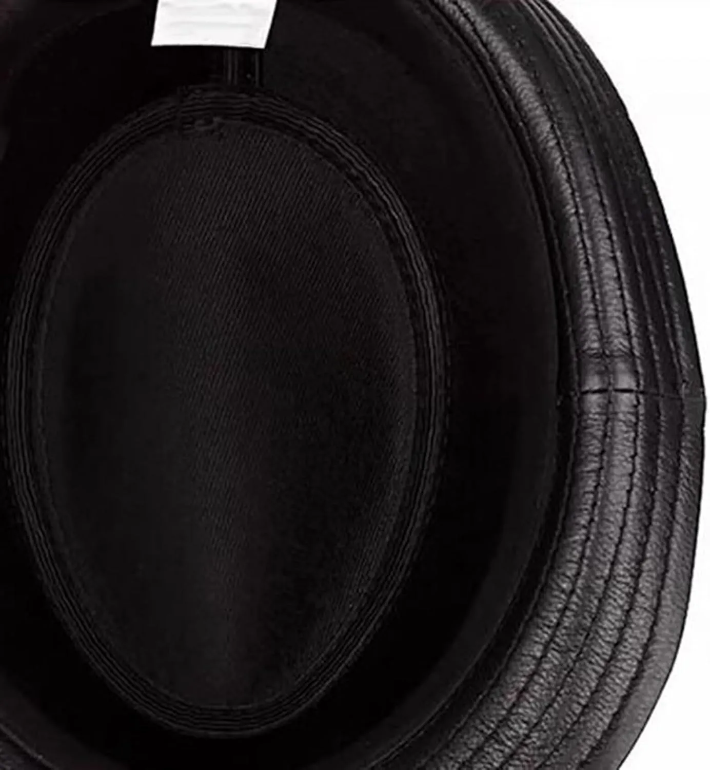 Leather Fedora Hat for Men Women Vintage Jazz Cap Trilby Hat Unisex Panama Cap Church Hat