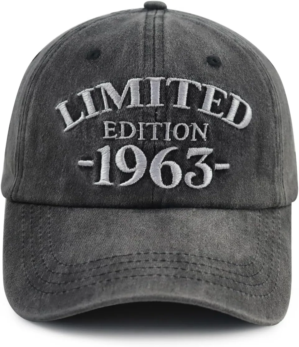 Limited Edition 1960 1961 1962 1963 1964 1965 1966 1967 1968 1969 Hat for Men Women, Adjustable Cotton Baseball Cap