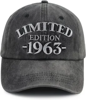 Limited Edition 1960 1961 1962 1963 1964 1965 1966 1967 1968 1969 Hat for Men Women, Adjustable Cotton Baseball Cap