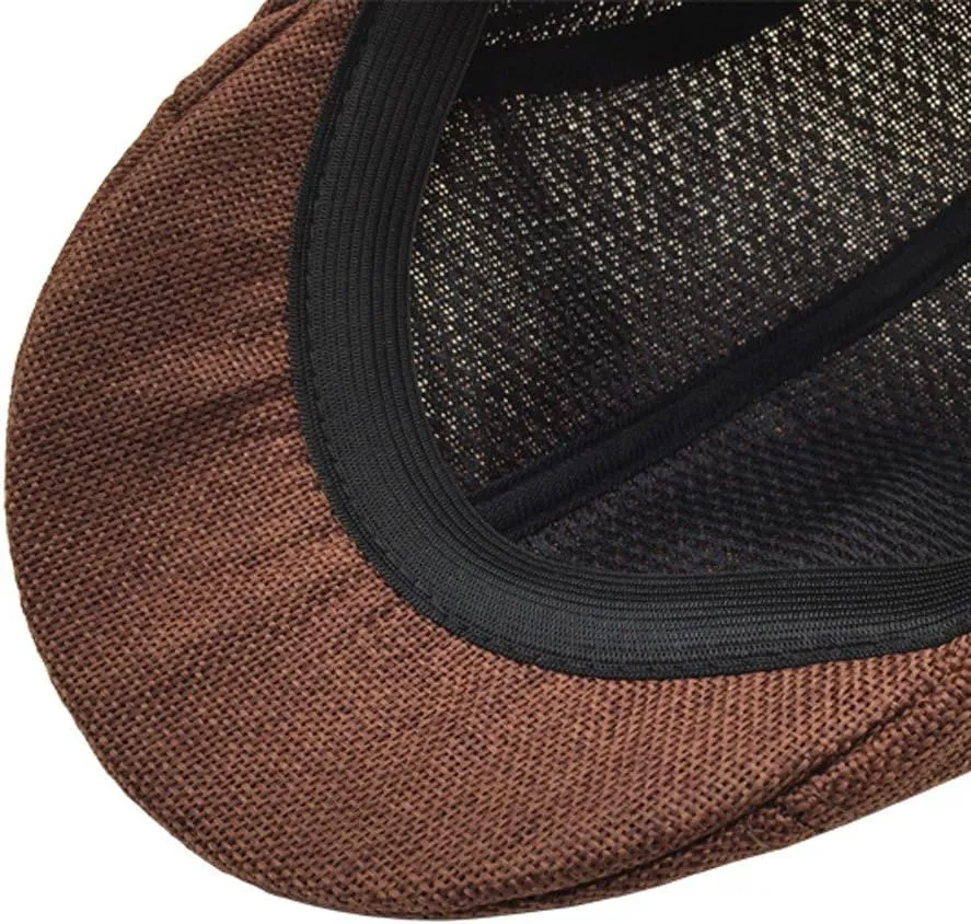 Men's Classic Herringbone Wool Newsboy Hat Winter Hats Gatsby Hunting Fishing Hat for Men Leather Fedora Hats