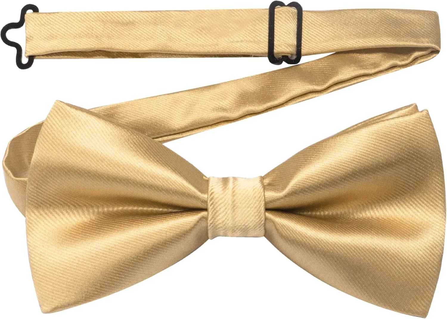 Mens Solid Color Pre-tied Bow Tie and Pocket Square Cufflink Set