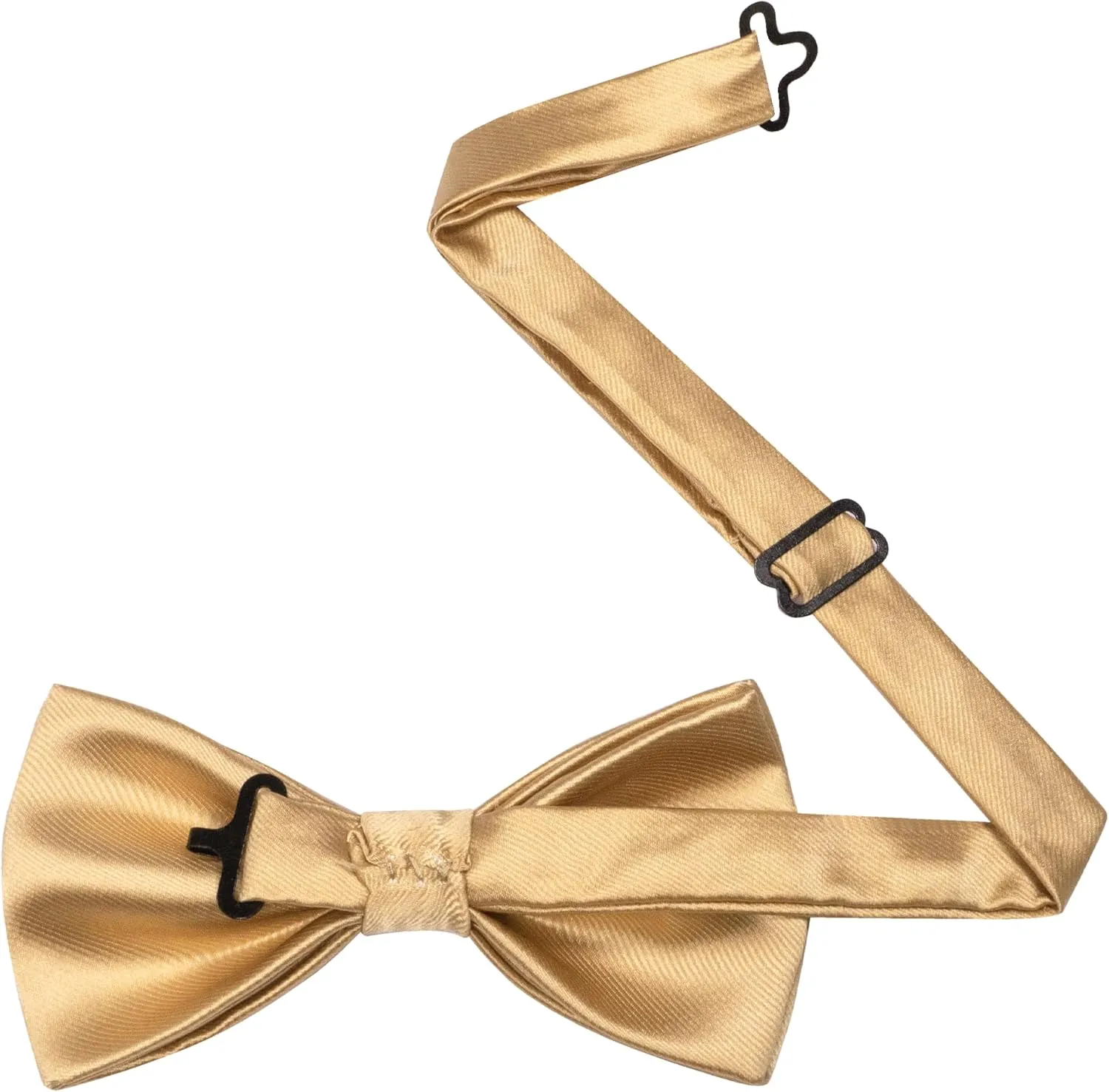 Mens Solid Color Pre-tied Bow Tie and Pocket Square Cufflink Set