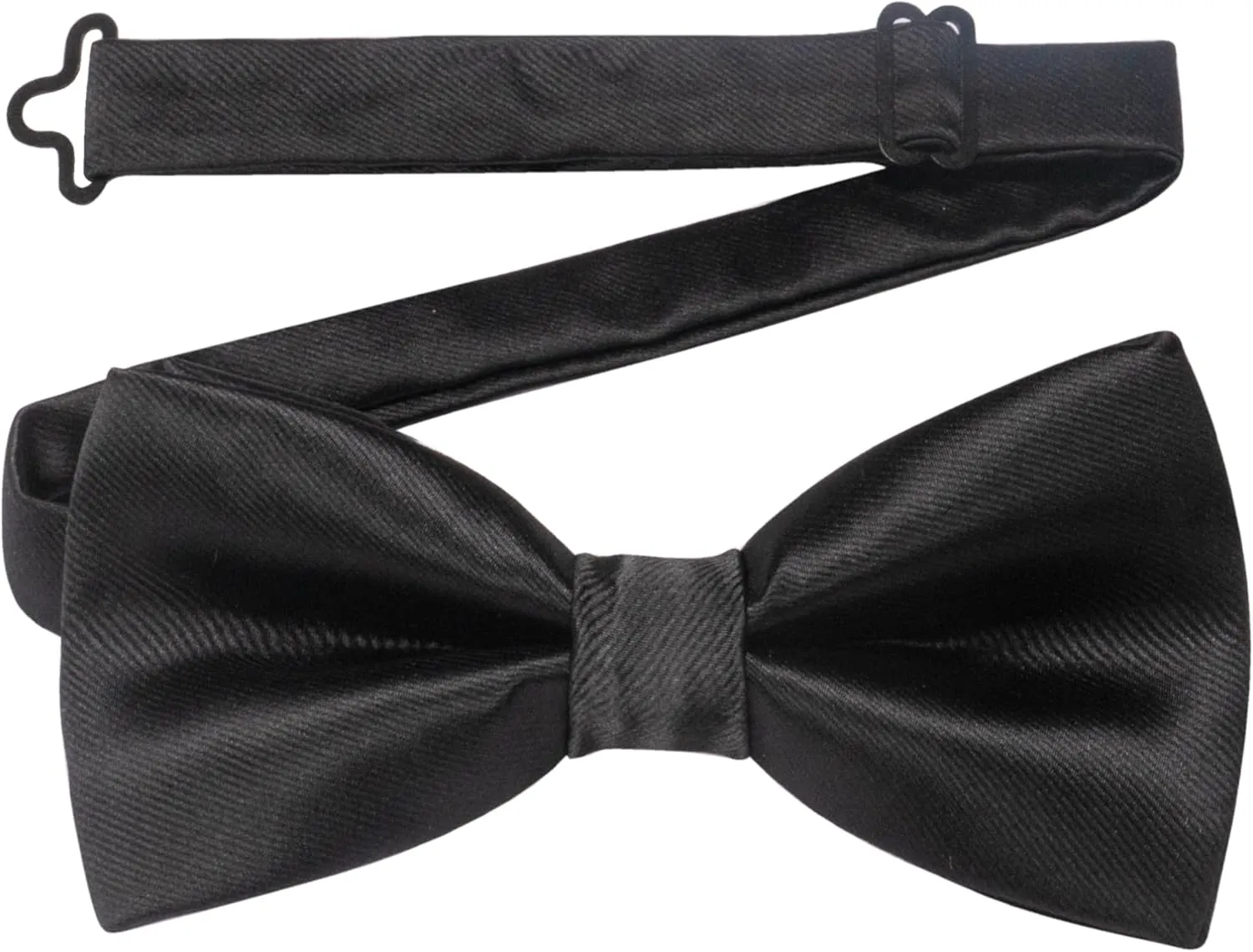 Mens Solid Color Pre-tied Bow Tie and Pocket Square Cufflink Set