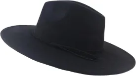 Men's Vintage Suede Hats Classic Wide Brim Fedora Hat for Women Men Church Floppy Panama Jazz Cap