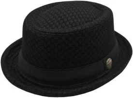 Mesh Fedora Hats for Men Women Summer Panama Jazz Hat Roll Brim Bucket Classic Foldable Trilby Cap