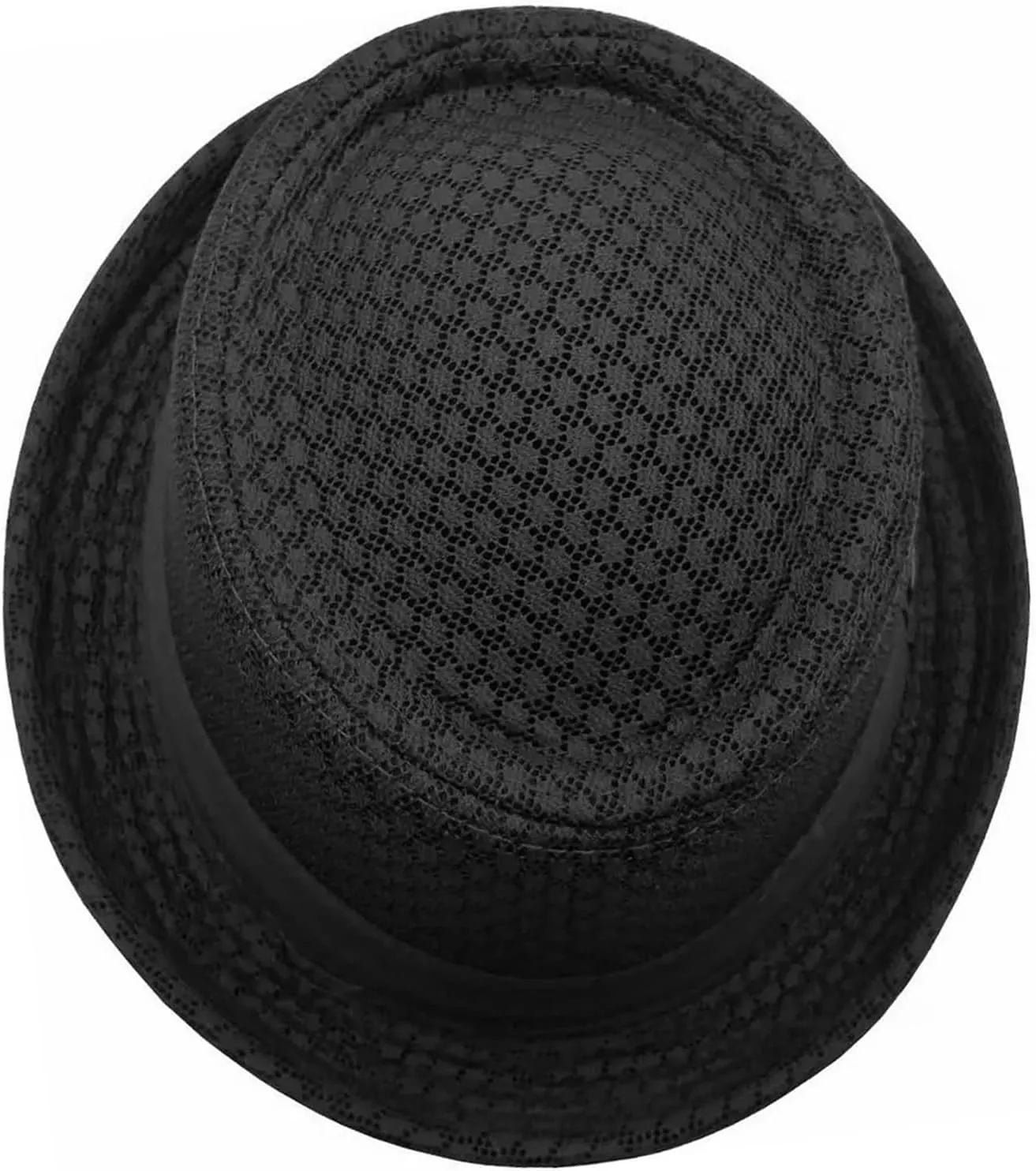 Mesh Fedora Hats for Men Women Summer Panama Jazz Hat Roll Brim Bucket Classic Foldable Trilby Cap