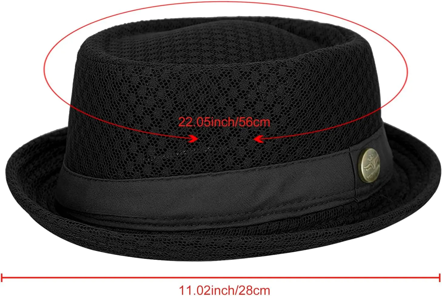 Mesh Fedora Hats for Men Women Summer Panama Jazz Hat Roll Brim Bucket Classic Foldable Trilby Cap