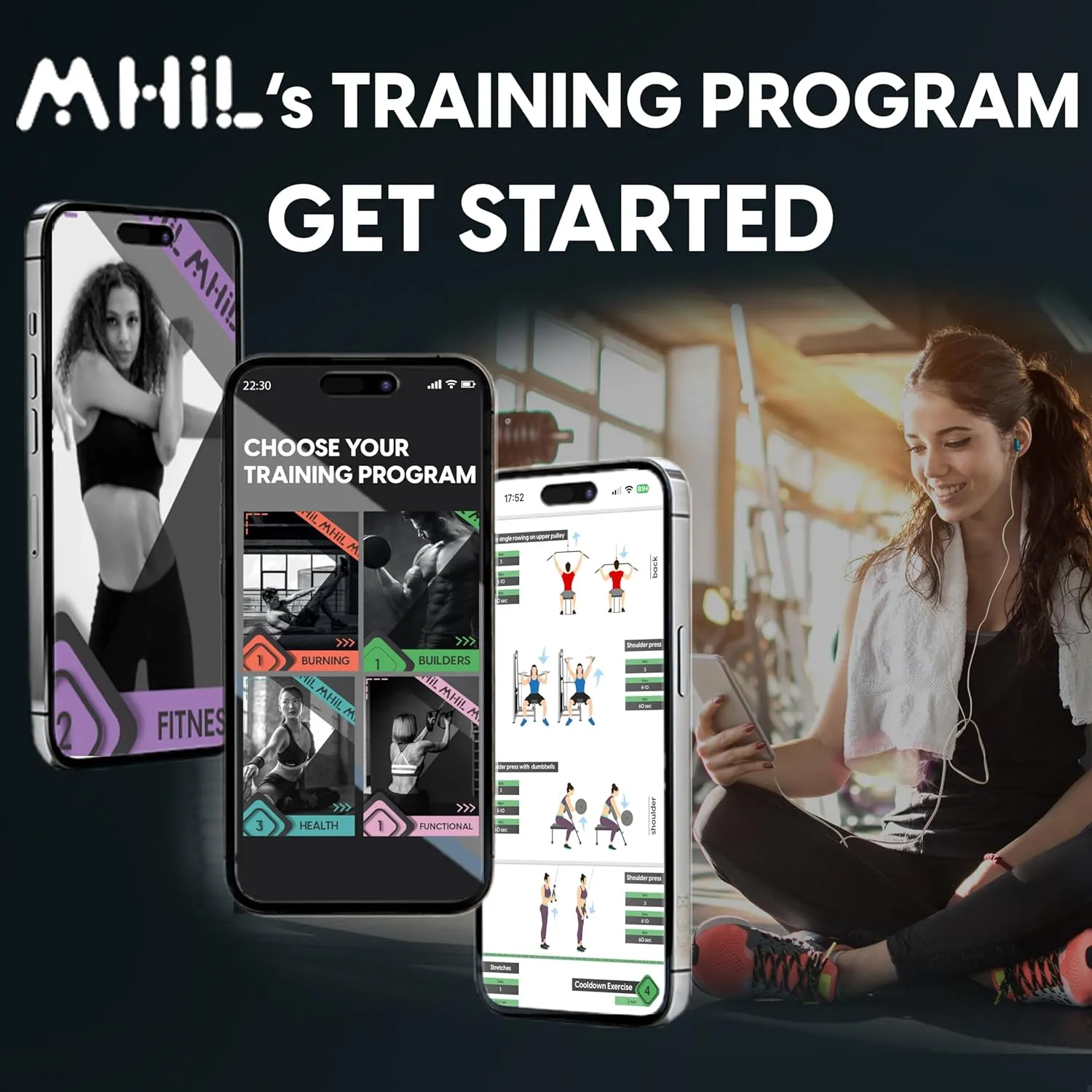 MhIL Workout Gloves for Women  Comfortable Gym Gloves for Women with Hand Protection and Enhanced Grip  Weight Lifting Glove for Womens with Wrist Wraps Support for Safety, Hygiene and Style