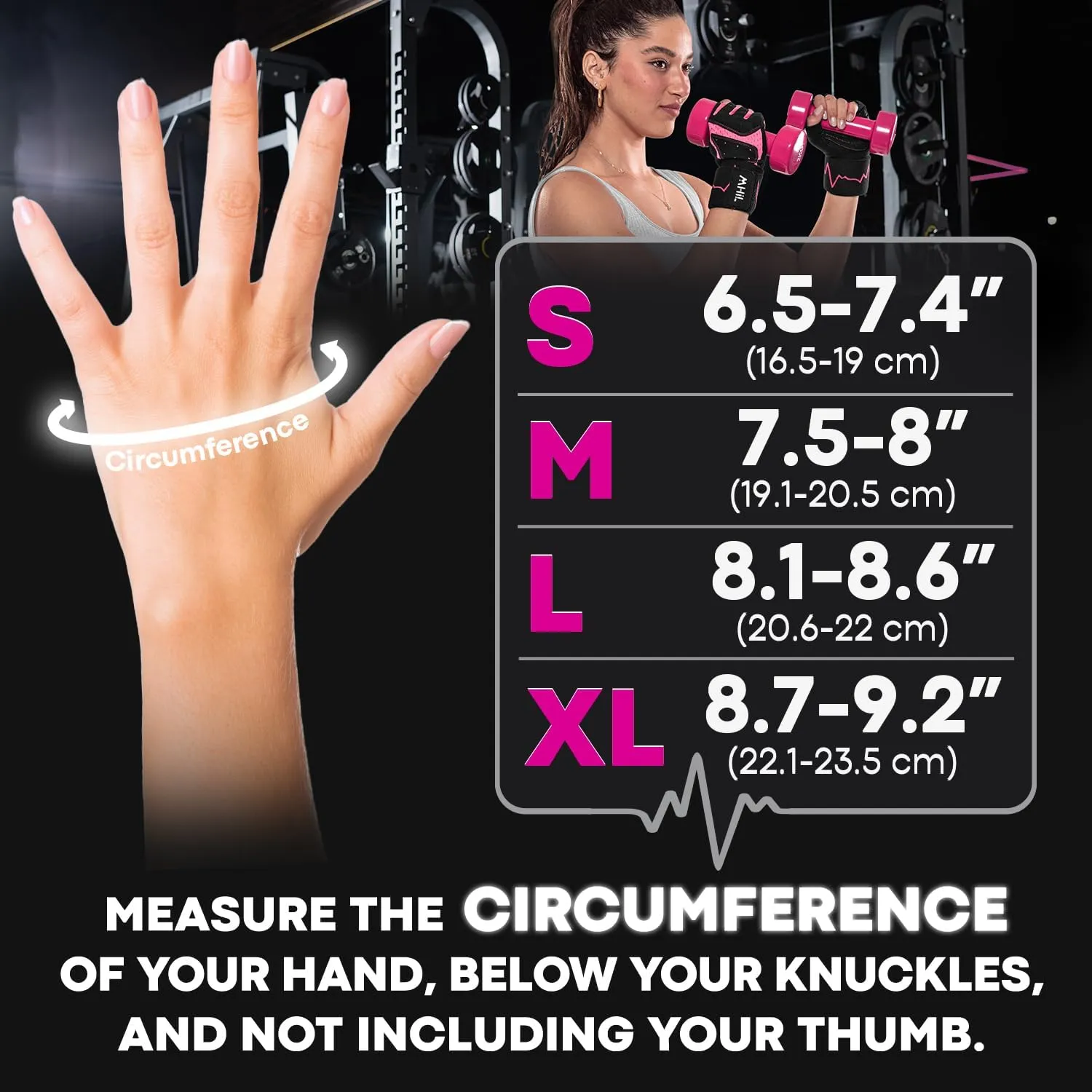 MhIL Workout Gloves for Women  Comfortable Gym Gloves for Women with Hand Protection and Enhanced Grip  Weight Lifting Glove for Womens with Wrist Wraps Support for Safety, Hygiene and Style