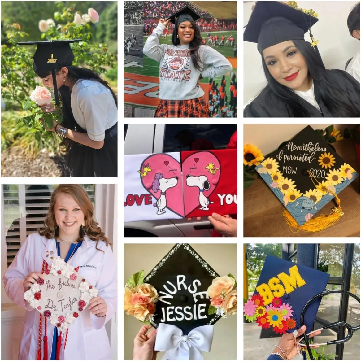 Newrara Graduation Unisex Matte Adult Graduation Cap with Tassel