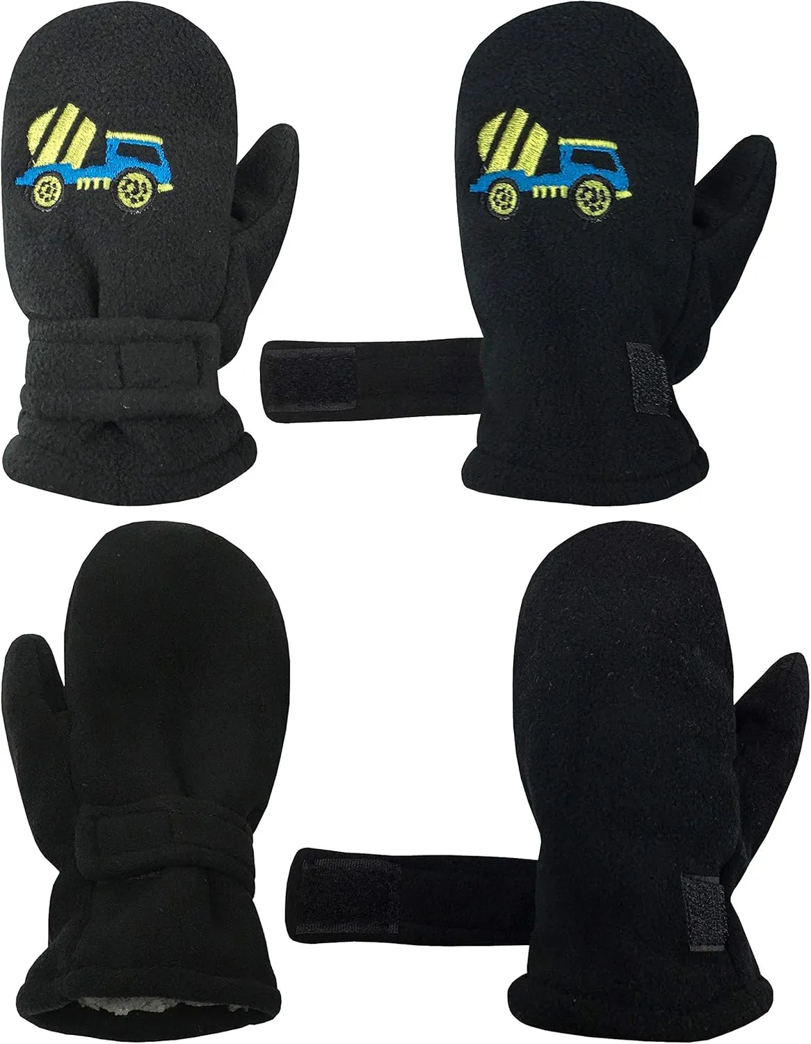 N'Ice Caps Baby Toddler Mittens Kids 2 Pairs Fleece Gloves Winter Warm Sherpa Lined