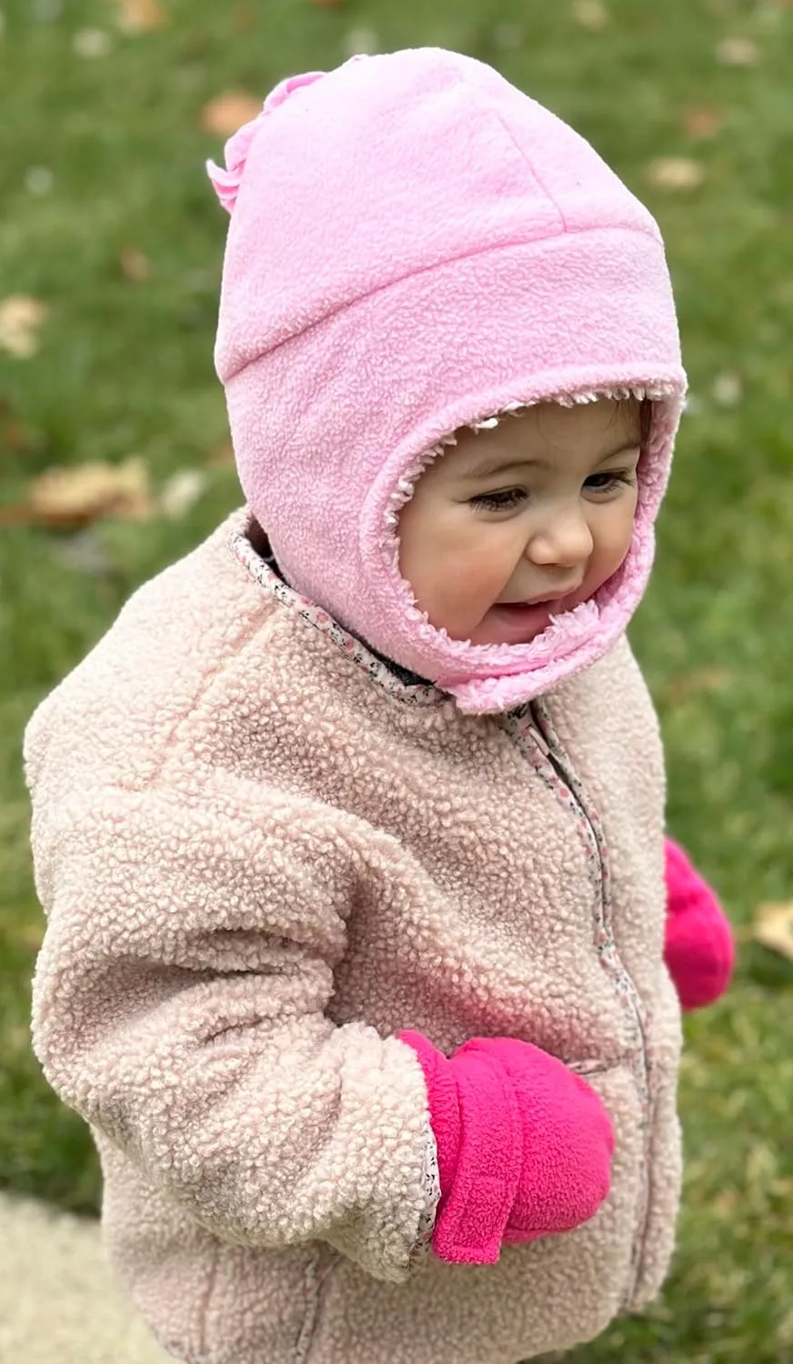 N'Ice Caps Baby Toddler Mittens Kids 2 Pairs Fleece Gloves Winter Warm Sherpa Lined