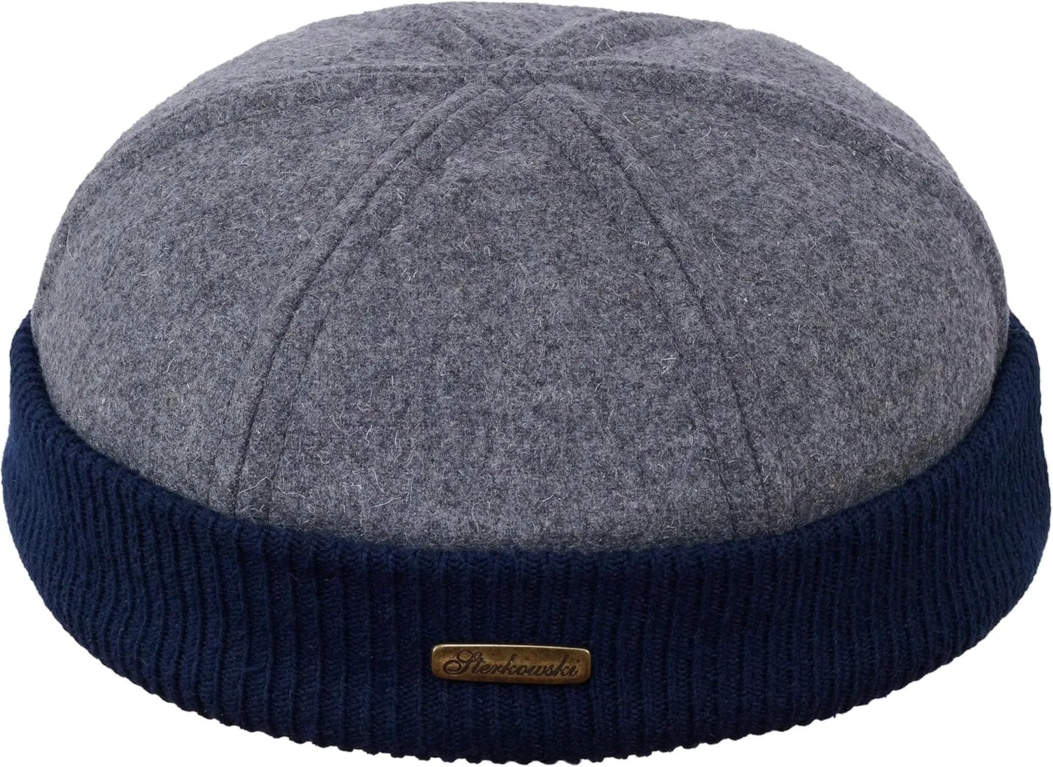 Sterkowski Navy Watch Cap | Woolen Beanie for Men and Women | Warm Classic Seaman Hat with Ribbing