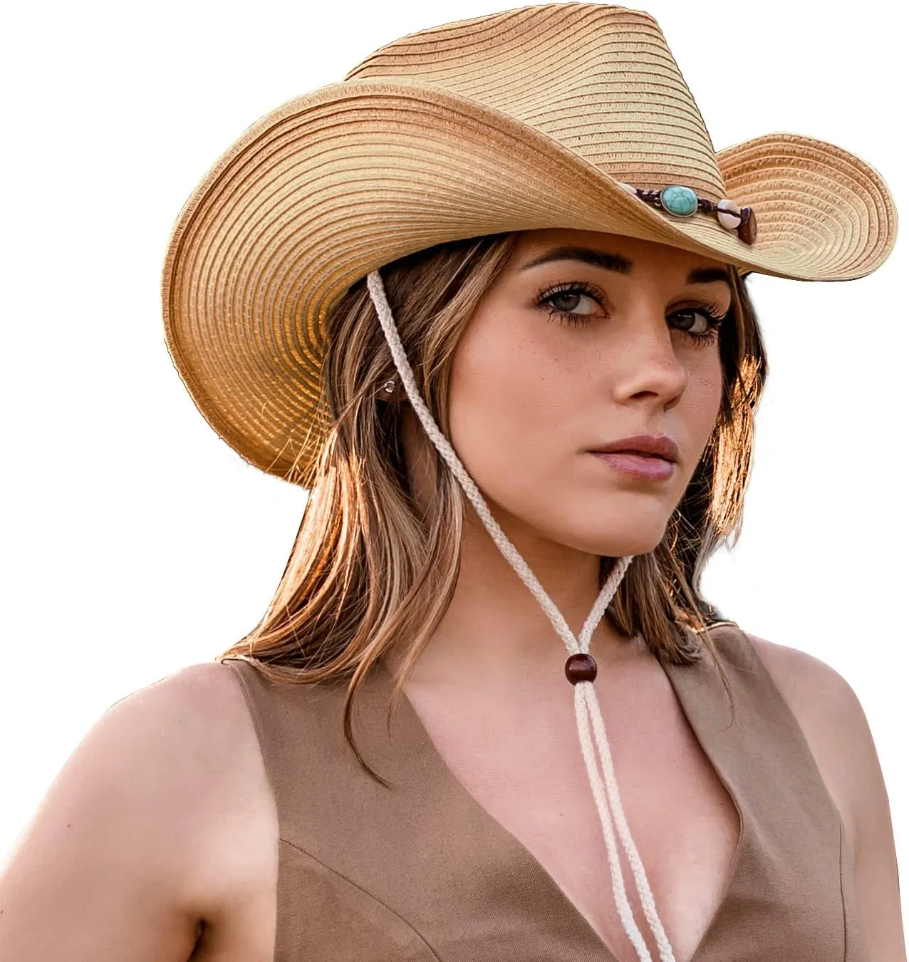 Straw Cowboy Cowgirl Hats for Women and Men Western Country Hats Sun Beach Cow Girl Cow Boy