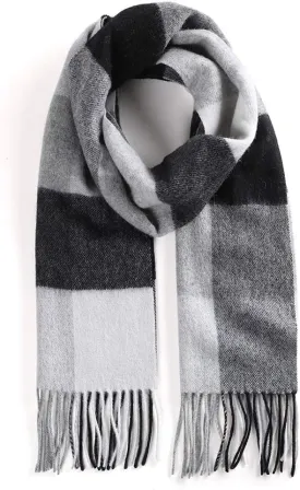 Unisex 100% Wool Cashmere Scarf for Men Women Warm Winter Scarves