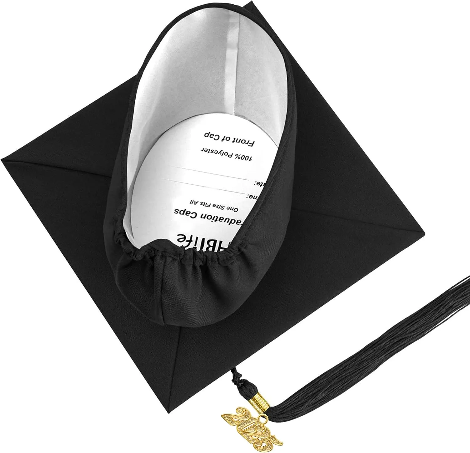 Unisex Adult Matte Graduation Cap Graduation Hat with Tassel Adjustable for High School and College