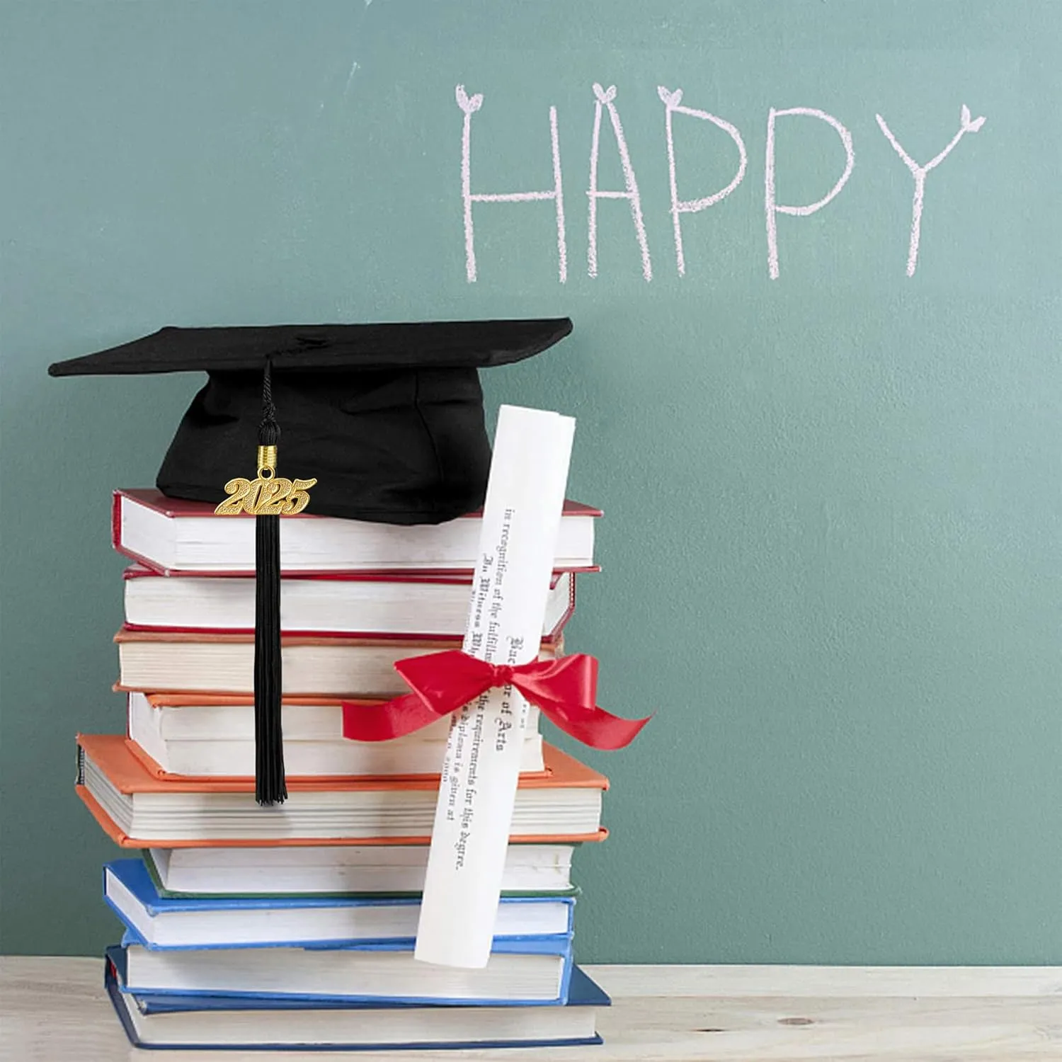 Unisex Adult Matte Graduation Cap Graduation Hat with Tassel Adjustable for High School and College