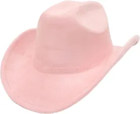 Unisex Four Seasons Suede-Like Polyester Top Hat - Curved Wide Brim Fedora Retro Knight Style - Solid Color Casual Party Hat