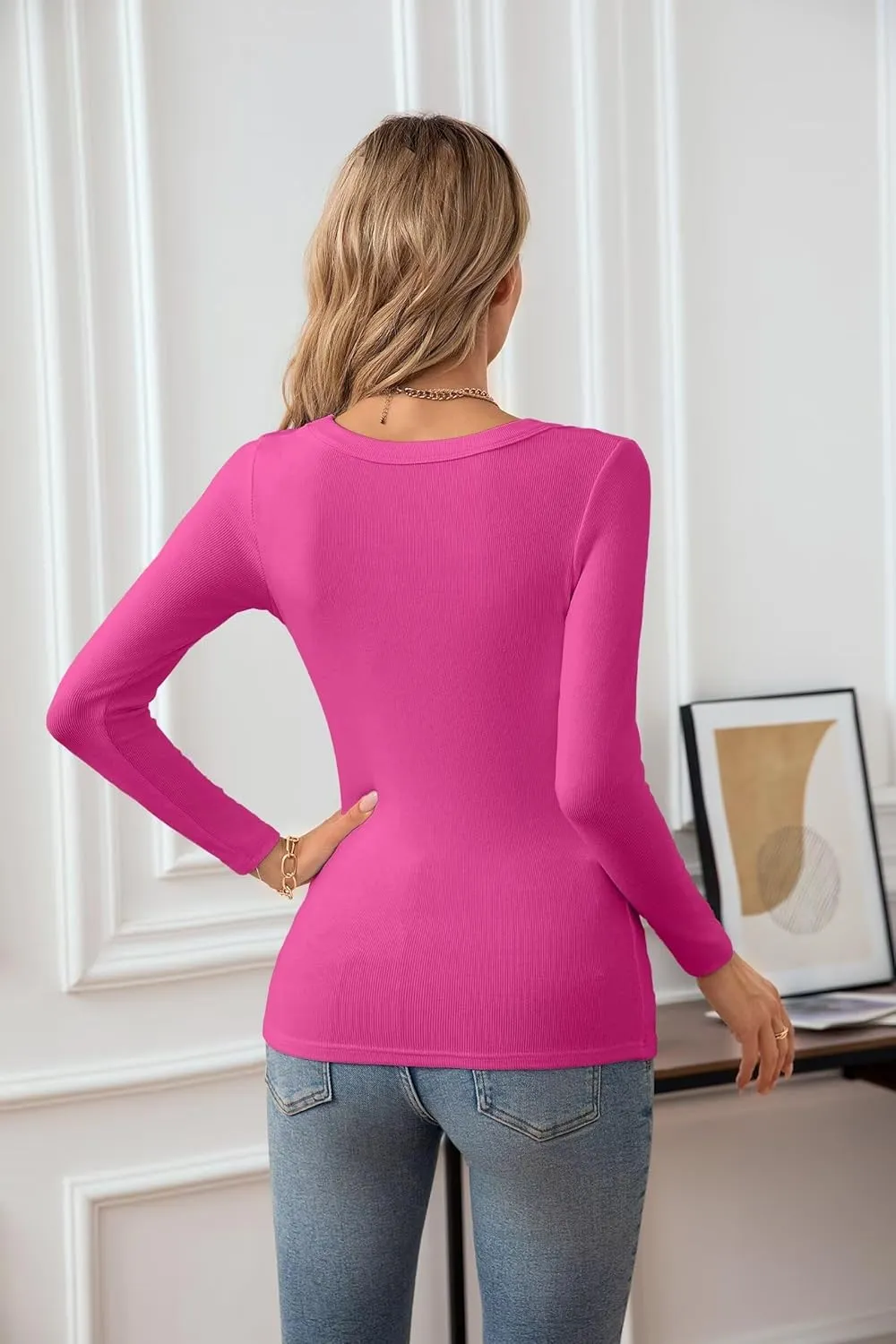 VICHYIE Womens Summer Short Sleeve Tops Square Neck Ribbed Slim Fitted Shirts Casual Tee Tshirt