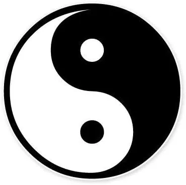 Yin Yang Vinyl Sticker - Car Phone Helmet Bumper Sticker Decal